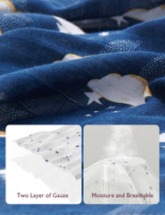 Momcozy swaddle blanket in unisex tones complements nursery decor.