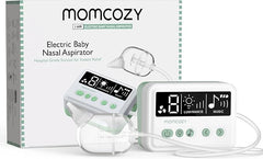 Momcozy nasal aspirator demonstrates strong suction for effective congestion relief.
