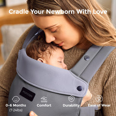 Momcozy carrier reduces shoulder strain for extended wear