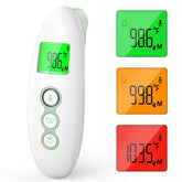 Momcozy non-contact forehead thermometer display provides a quick, accurate reading for fast checks.