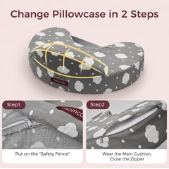 Momcozy Plus-Size Nursing Pillow Cover provides extended cushion support.