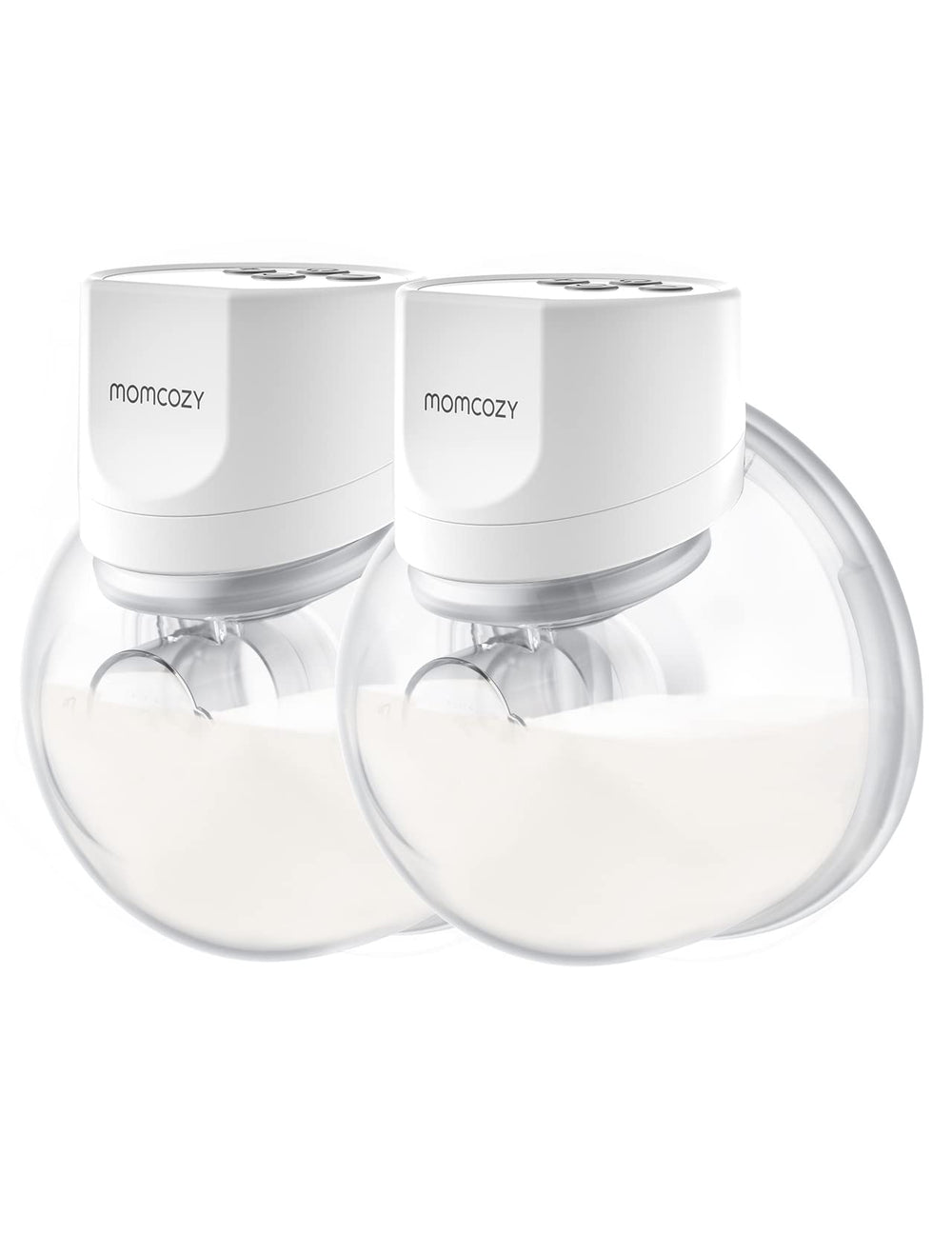 Momcozy S12 Pro wearable pump in bra for hands-free pumping during daily activities.