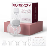 Momcozy S9 Pro wearable pump with LED display for quick mode checks.