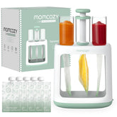 Momcozy Squeeze Station demonstrates mess-free filling for clean counters.