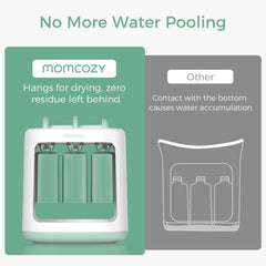 Momcozy Squeeze Station features a wide, tip-proof base for stable filling.