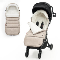 Momcozy ultra-soft fabric footmuff provides gentle warmth for baby outings.