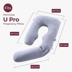 Momcozy U Pro adjustable leg pillow in action for customized support.