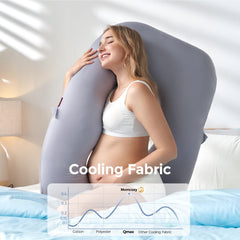 Momcozy U Pro adjustable leg section demonstrates customizable angle for easier night movement.