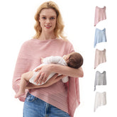 Momcozy ultra-light nursing cover closeup of soft lyocell fabric for breathability.