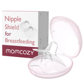 Momcozy Ultra-Thin Nipple Shields 17mm with pink carry case for convenient breastfeeding