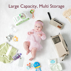 Momcozy universal stroller organizer with shoulder strap enables hands-free carrying