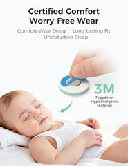 Momcozy wearable thermometer stickers, soft and breathable for comfortable wear.