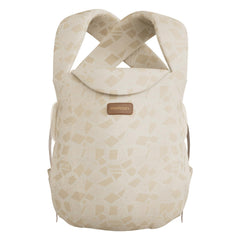 Momcozy WeeSnug newborn carrier showing secure-fit design for calm baby