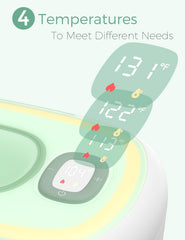 Momcozy wipe warmer offers four temperature options for customized warmth