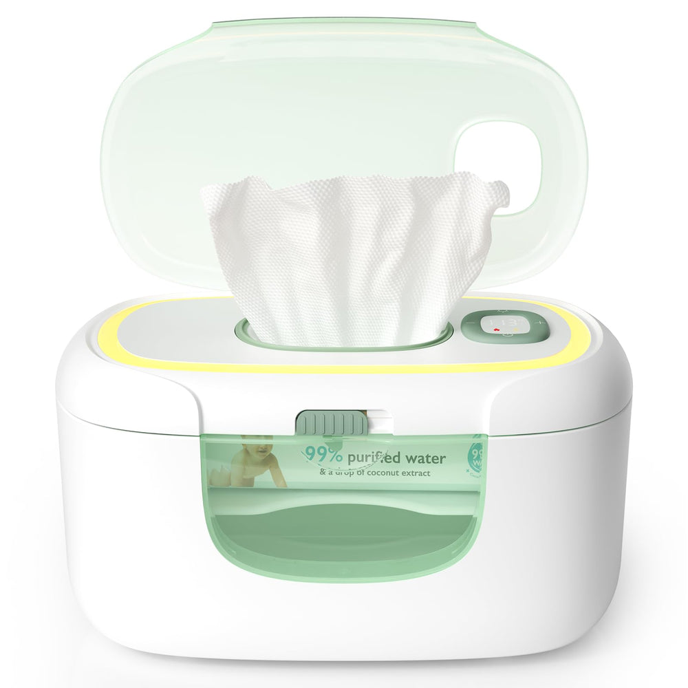 Momcozy wipe warmer top heat delivers even warming for baby wipes