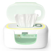 Momcozy wipe warmer top view showing compact, even heating for warm wipes