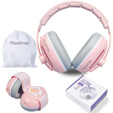 Momfree 2in1 baby ear muffs headband for growing babies on flights.