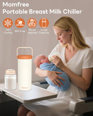 Momfree two 11oz BPA-free bottles included for easy feeds.