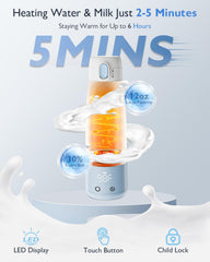 Momfree portable bottle warmer NTC sensor enables precise temp control.