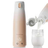 Momfree portable bottle warmer side view for on-the-go feeding convenience