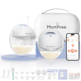 Momfree wearable double breast pump with hands-free design for comfortable pumping at home