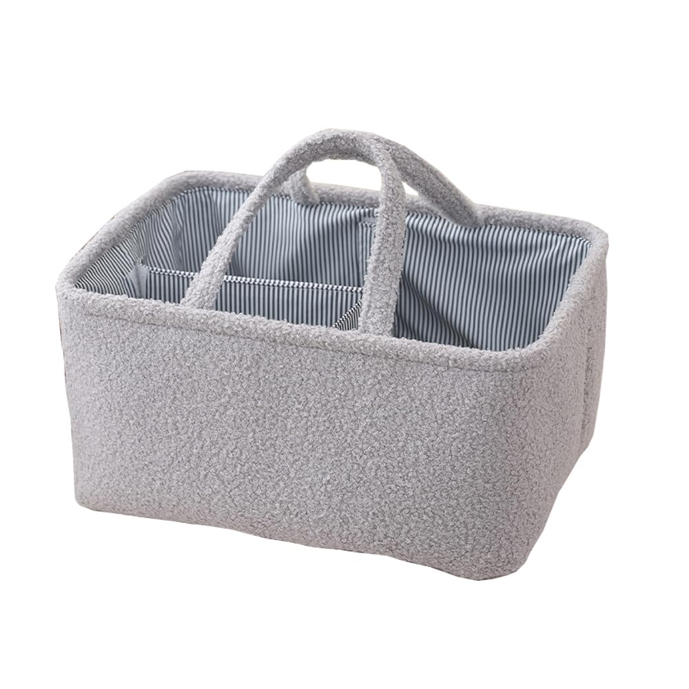 MOMIGO baby diaper caddy round shape keeps essentials organized and within reach for quick diaper changes.