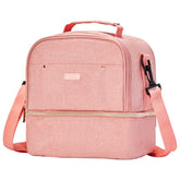 MOMIGO Breast Pump Bag Cooler front view showing portable design for busy moms on the go.