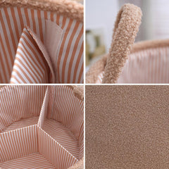 MOMIGO caddy wide opening enables instant access to baby items.