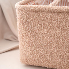 MOMIGO nursery storage basket with sturdy divider and Velcro for neat sorting.