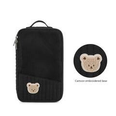 MOMIGO pouches with snap handle offer easy carrying.