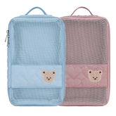 MOMIGO wet/dry bag two-pack in pink and blue keeps wet items contained.