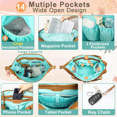 MOMINSIDE diaper bag tote changing pad ready for quick diaper changes