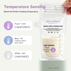 MOMMED bag with secure double-lock seal for leak protection