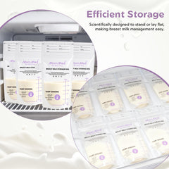 MOMMED bag featuring no-spill pour spout for clean transfer