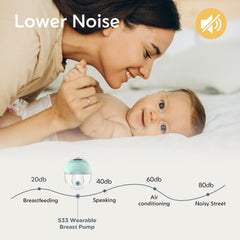 MomMed S33 quiet operation under 45dB for private pumping