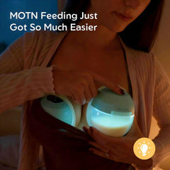 MomMed S33 wearable pump inside a bra for all-day comfort