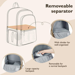 mommore bag front pockets provide quick access to necessities on the go.