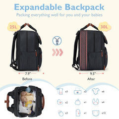 mommore diaper bag backpack expanded capacity ideal for twins