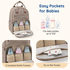 mommore diaper bag with padded back panel for comfortable carrying