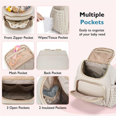 Mommore diaper bag small backpack changing pad included for on-the-go changes