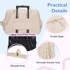 mommore Diaper Bag Tote with three insulated bottle pockets for feeds