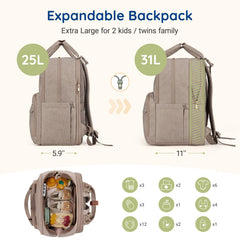 mommore diaper bag wet and dry pocket for quick gear separation