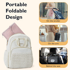 mommore changing pad with wipes pockets organized for quick access