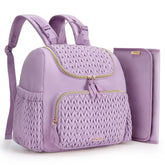 mommore diaper backpack front view highlighting insulated pockets for on-the-go feeding