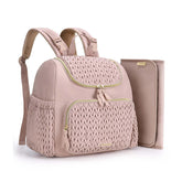 Mommore small diaper bag backpack front view, compact design for everyday outings.