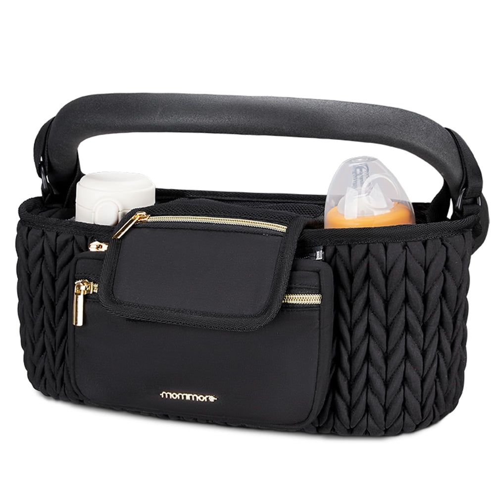 Mommore stroller organizer with large capacity keeping essentials organized on outings