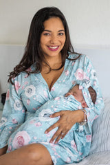 MOMMY O CLOCK 32x32 swaddle blanket close-up, gentle for newborn skin