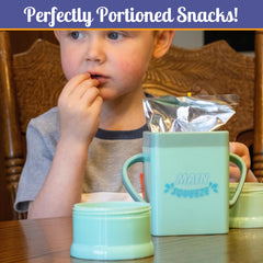 Mommy's Helper Pak N' Stak top-rack dishwasher safe for easy cleaning.