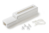 Mommy's Helper Power Strip Safety Cover open latch showing tamper-resistant design for safety.