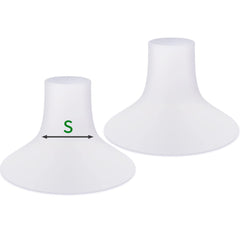 Mompmuir breast pump cushion pair in clear silicone for comfort.
